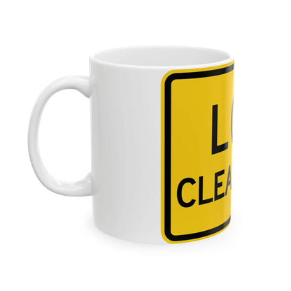 MUTCD-MI W12-2aP (Michigan) (Road Sign) White Coffee Mug - Go Mug Yourself