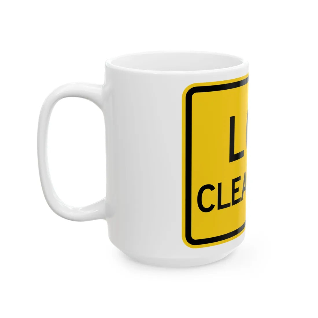 MUTCD-MI W12-2aP (Michigan) (Road Sign) White Coffee Mug - Go Mug Yourself