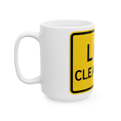 MUTCD-MI W12-2aP (Michigan) (Road Sign) White Coffee Mug - Go Mug Yourself