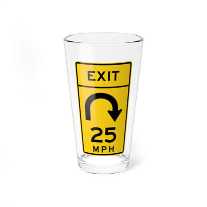 MUTCD-MI W13-6a (Michigan) (Road Sign) Pint Glss 16oz 16oz - Go Mug Yourself