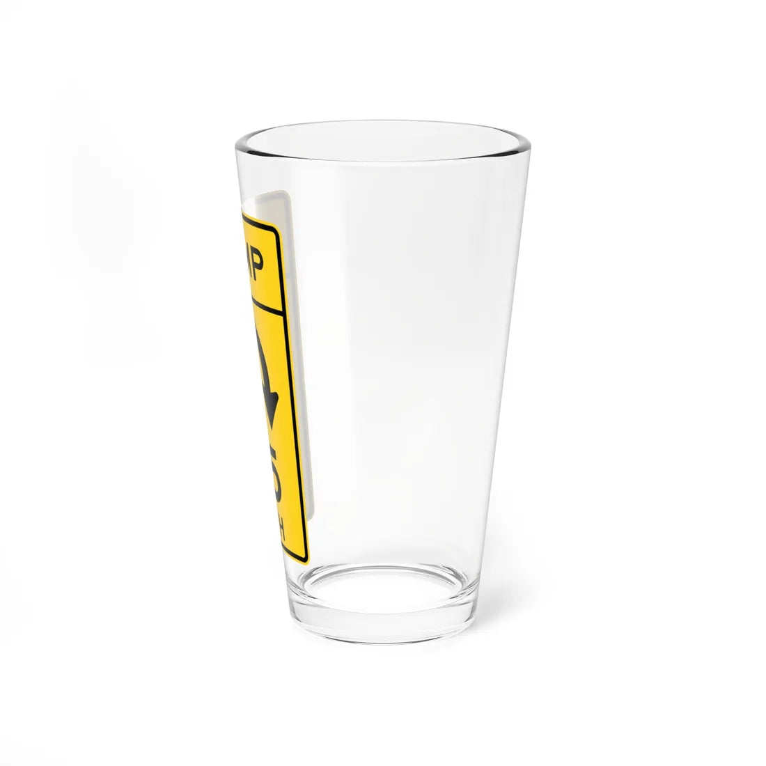 MUTCD-MI W13-7a (Michigan) (Road Sign) Pint Glss 16oz - Go Mug Yourself