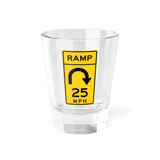 MUTCD-MI W13-7a (Michigan) (Road Sign) Shot Glass 1.5oz 1.5oz - Go Mug Yourself