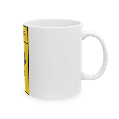 MUTCD-MI W13-7a (Michigan) (Road Sign) White Coffee Mug - Go Mug Yourself