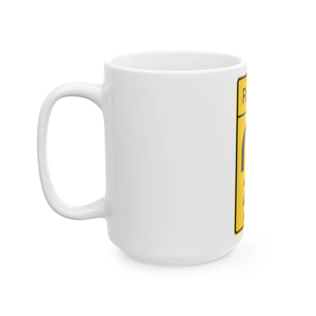 MUTCD-MI W13-7a (Michigan) (Road Sign) White Coffee Mug - Go Mug Yourself