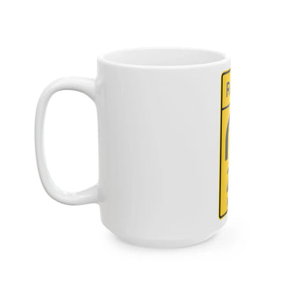 MUTCD-MI W13-7a (Michigan) (Road Sign) White Coffee Mug - Go Mug Yourself