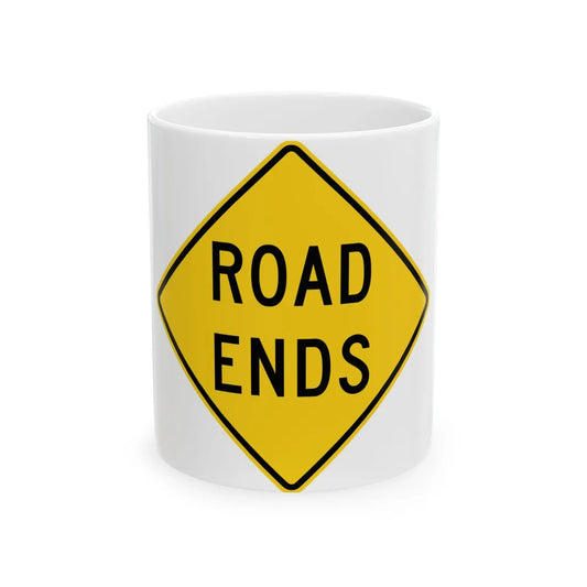 MUTCD-MI W14-2b (Michigan) (Road Sign) White Coffee Mug 11oz - Go Mug Yourself