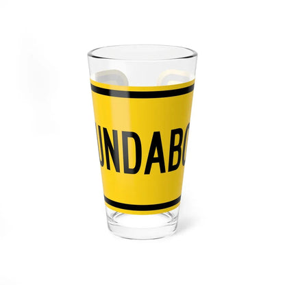 MUTCD-MI W16-17P (Michigan) (Road Sign) Pint Glass 16oz 16oz - Go Mug Yourself