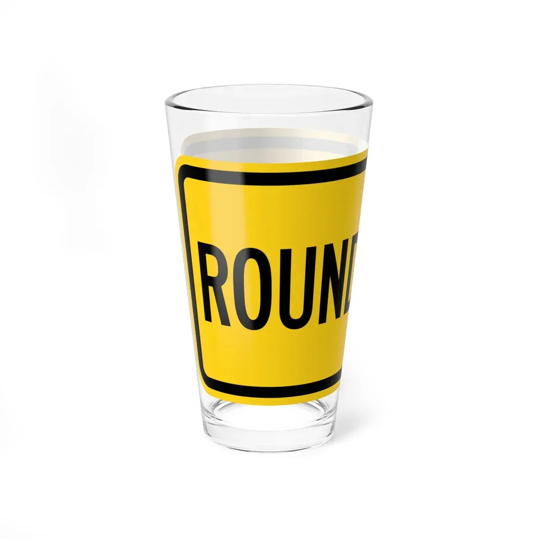 MUTCD-MI W16-17P (Michigan) (Road Sign) Pint Glass 16oz - Go Mug Yourself