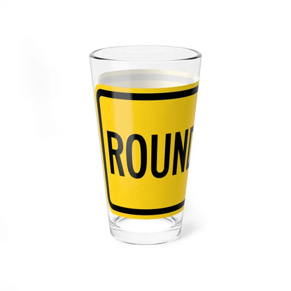 MUTCD-MI W16-17P (Michigan) (Road Sign) Pint Glass 16oz - Go Mug Yourself