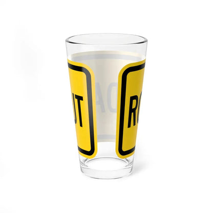 MUTCD-MI W16-17P (Michigan) (Road Sign) Pint Glass 16oz - Go Mug Yourself