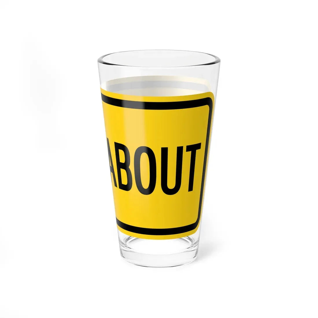 MUTCD-MI W16-17P (Michigan) (Road Sign) Pint Glass 16oz - Go Mug Yourself