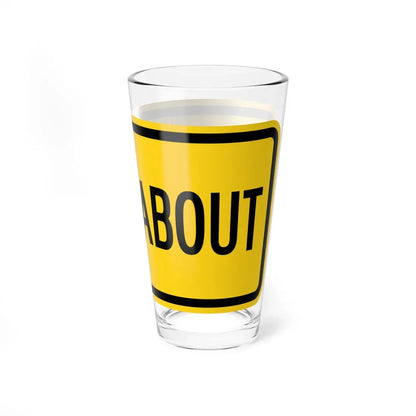MUTCD-MI W16-17P (Michigan) (Road Sign) Pint Glass 16oz - Go Mug Yourself