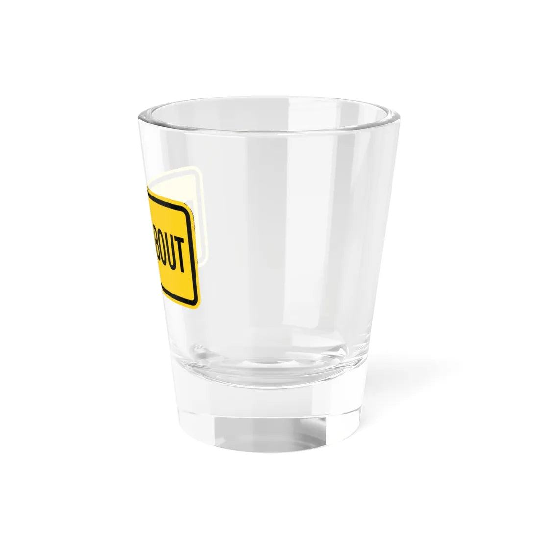 MUTCD-MI W16-17P (Michigan) (Road Sign) Shot Glass 1.5oz - Go Mug Yourself