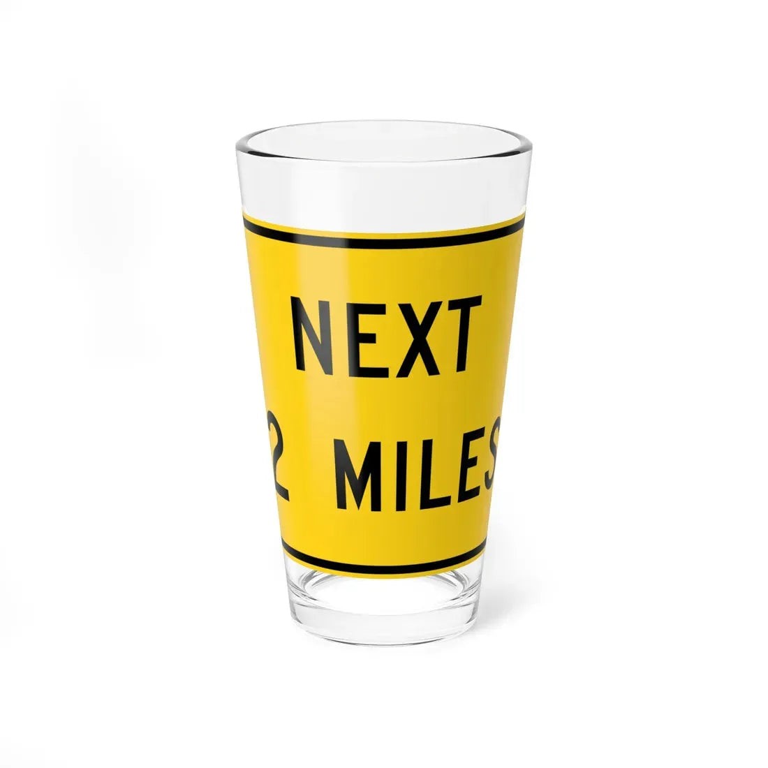MUTCD-MI W16-4aP (Michigan) (Road Sign) Pint Glass 16oz 16oz - Go Mug Yourself