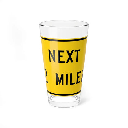 MUTCD-MI W16-4aP (Michigan) (Road Sign) Pint Glass 16oz 16oz - Go Mug Yourself
