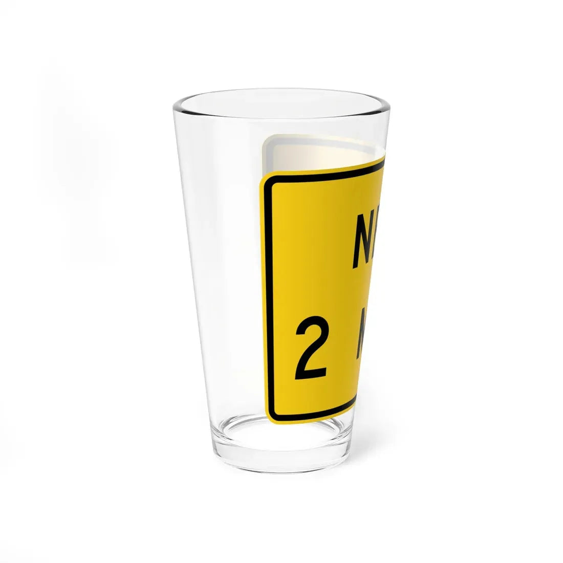 MUTCD-MI W16-4aP (Michigan) (Road Sign) Pint Glass 16oz - Go Mug Yourself