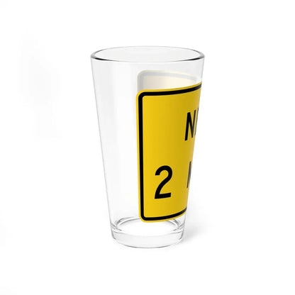 MUTCD-MI W16-4aP (Michigan) (Road Sign) Pint Glass 16oz - Go Mug Yourself