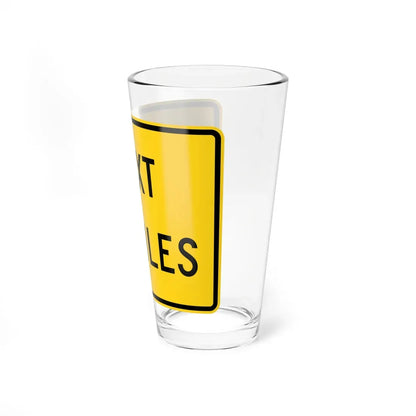 MUTCD-MI W16-4aP (Michigan) (Road Sign) Pint Glass 16oz - Go Mug Yourself