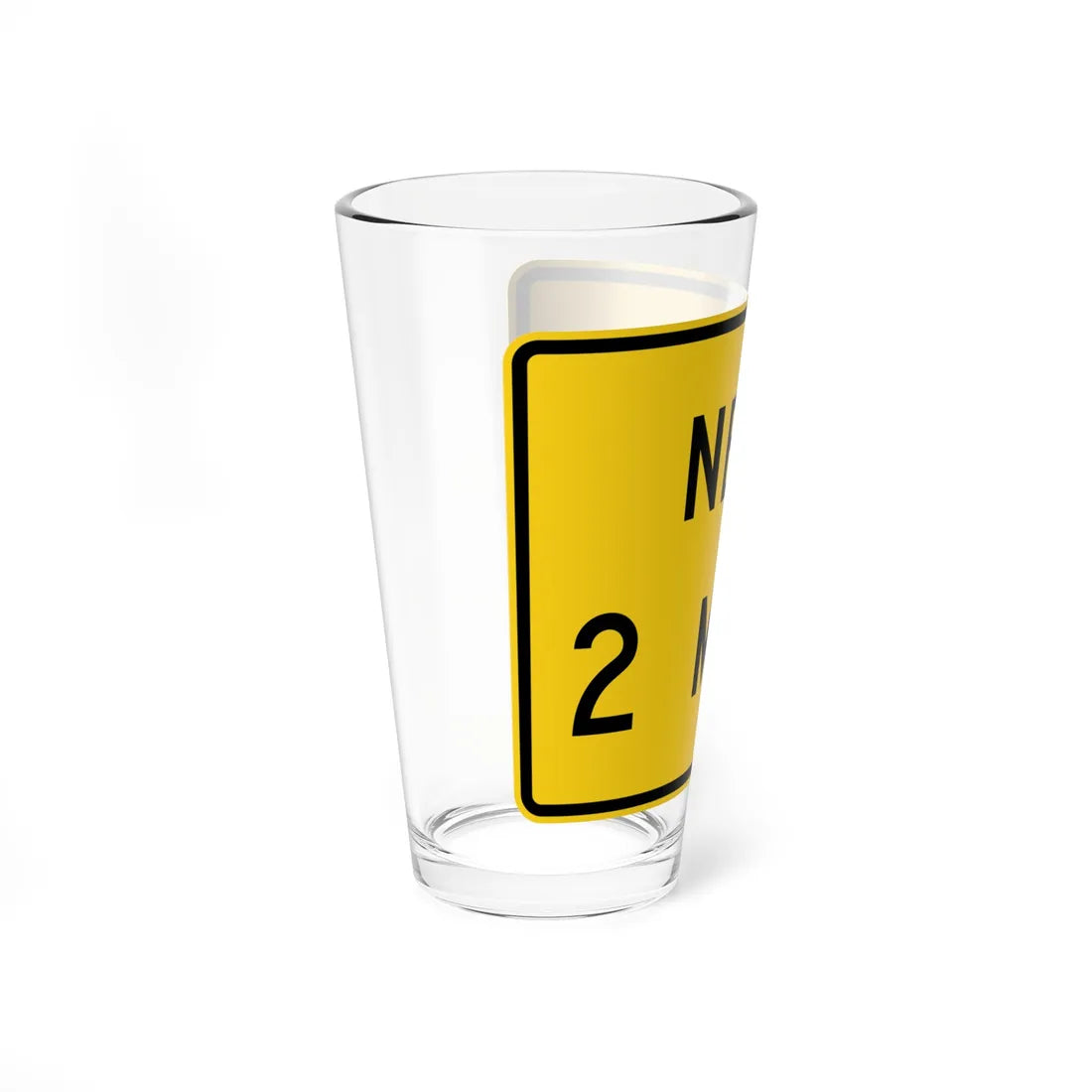 MUTCD-MI W16-4aP (Michigan) (Road Sign) Pint Glss 16oz - Go Mug Yourself