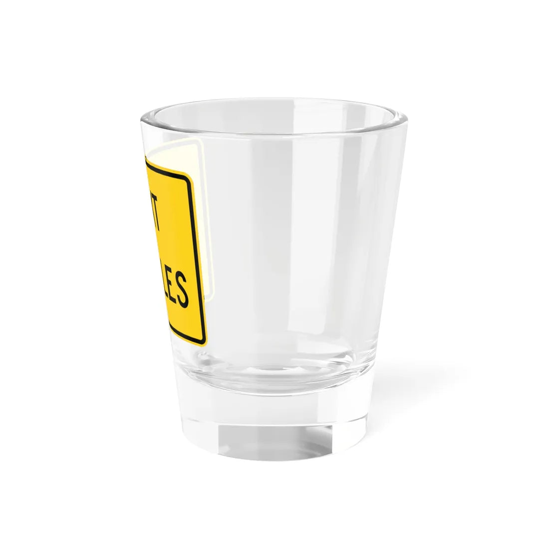 MUTCD-MI W16-4aP (Michigan) (Road Sign) Shot Glass 1.5oz - Go Mug Yourself