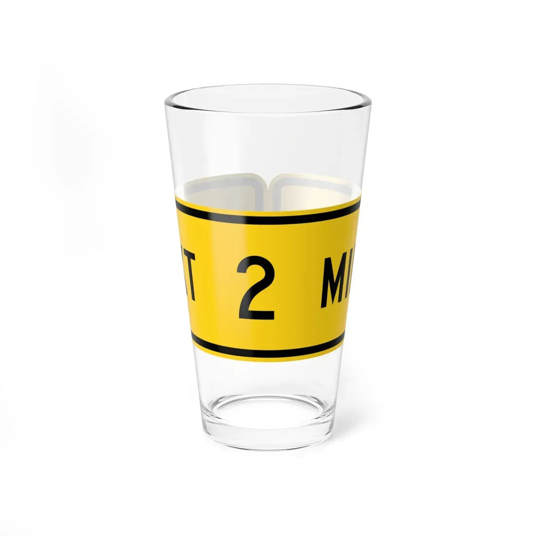 MUTCD-MI W16-4bP (Michigan) (Road Sign) Pint Glass 16oz 16oz - Go Mug Yourself