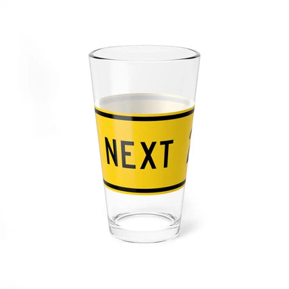 MUTCD-MI W16-4bP (Michigan) (Road Sign) Pint Glass 16oz - Go Mug Yourself