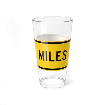 MUTCD-MI W16-4bP (Michigan) (Road Sign) Pint Glass 16oz - Go Mug Yourself