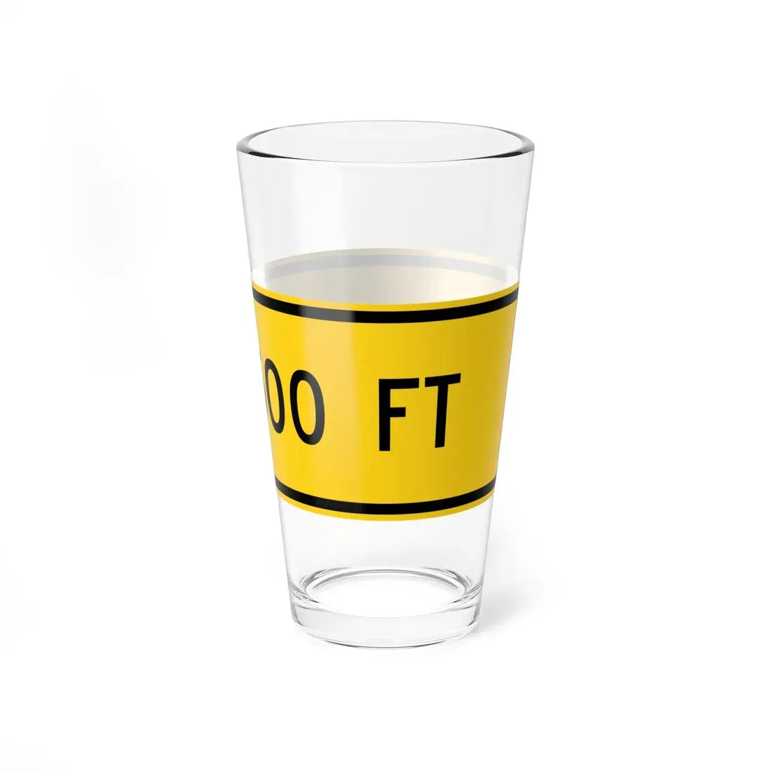 MUTCD-MI W16-4cP (Michigan) (Road Sign) Pint Glass 16oz - Go Mug Yourself