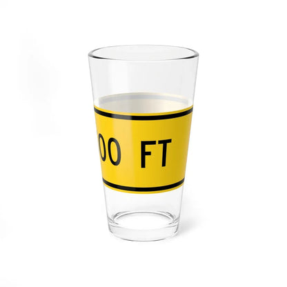 MUTCD-MI W16-4cP (Michigan) (Road Sign) Pint Glass 16oz - Go Mug Yourself