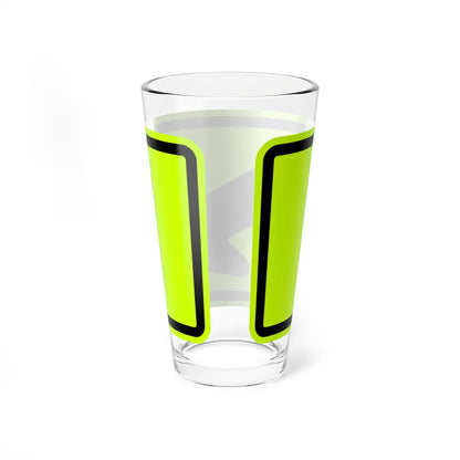 MUTCD-MI W16-7PR fluorescent (Michigan) (Road Sign) Pint Glass 16oz - Go Mug Yourself