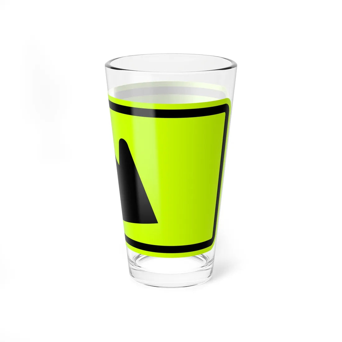 MUTCD-MI W16-7PR fluorescent (Michigan) (Road Sign) Pint Glass 16oz - Go Mug Yourself