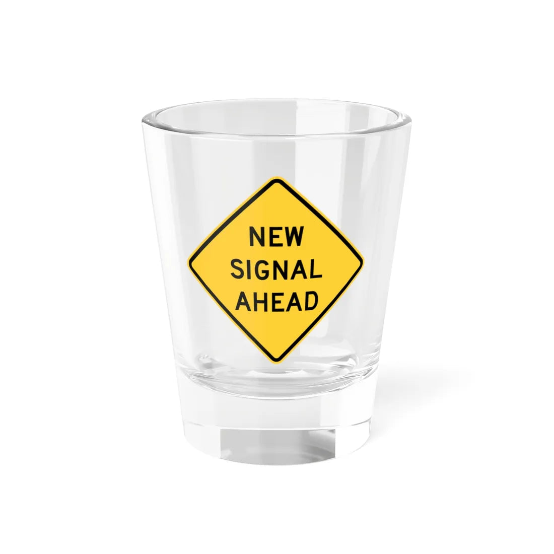 MUTCD-MI W3-3B (Michigan) (Road Sign) Shot Glass 1.5oz 1.5oz - Go Mug Yourself