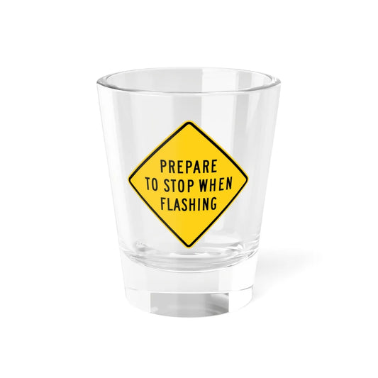 MUTCD-MI W3-4b (Michigan) (Road Sign) Shot Glass 1.5oz 1.5oz - Go Mug Yourself