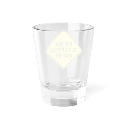 MUTCD-MI W3-4b (Michigan) (Road Sign) Shot Glass 1.5oz - Go Mug Yourself
