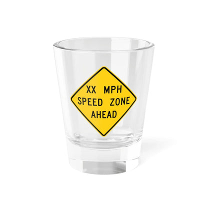 MUTCD-MI W3-5a (Michigan) (Road Sign) Shot Glass 1.5oz 1.5oz - Go Mug Yourself