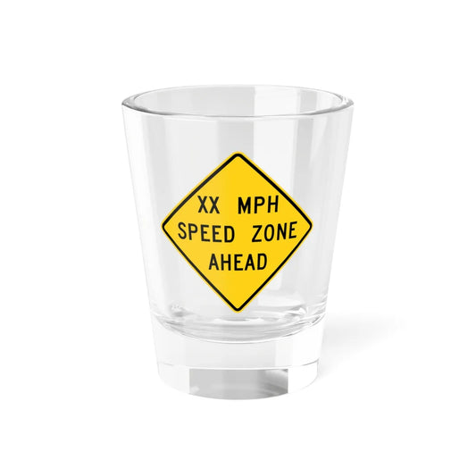 MUTCD-MI W3-5a (Michigan) (Road Sign) Shot Glass 1.5oz 1.5oz - Go Mug Yourself