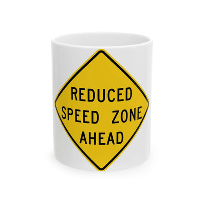 MUTCD-MI W3-5b (Michigan) (Road Sign) White Coffee Mug 11oz - Go Mug Yourself