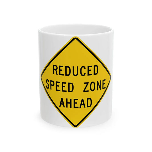 MUTCD-MI W3-5b (Michigan) (Road Sign) White Coffee Mug 11oz - Go Mug Yourself