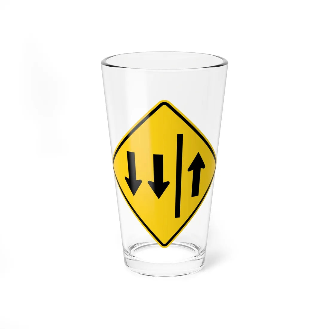 MUTCD-MI W6-5 (Michigan) (Road Sign) Pint Glss 16oz 16oz - Go Mug Yourself