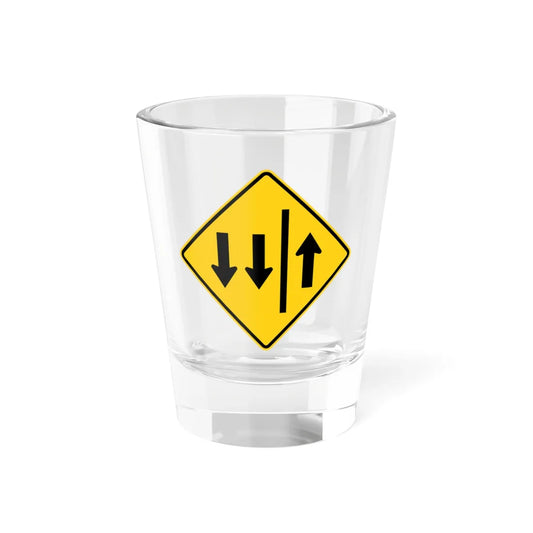MUTCD-MI W6-5 (Michigan) (Road Sign) Shot Glass 1.5oz 1.5oz - Go Mug Yourself