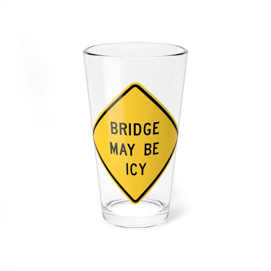 MUTCD-MI W8-6A (Michigan) (Road Sign) Pint Glass 16oz 16oz - Go Mug Yourself
