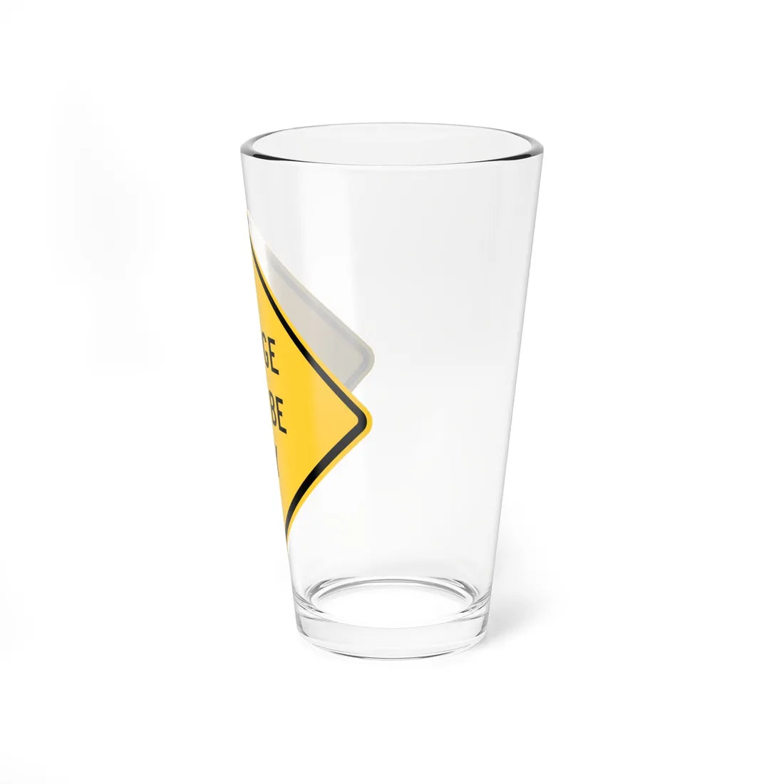 MUTCD-MI W8-6A (Michigan) (Road Sign) Pint Glss 16oz - Go Mug Yourself