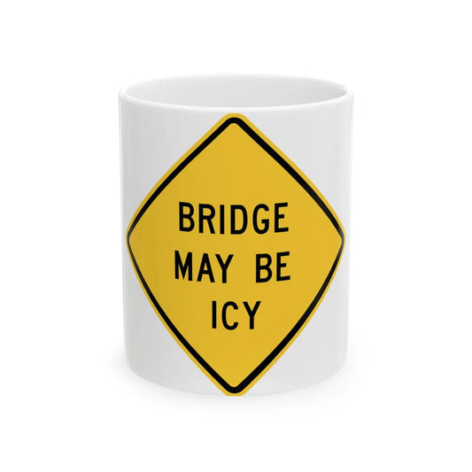 MUTCD-MI W8-6A (Michigan) (Road Sign) White Coffee Mug 11oz - Go Mug Yourself