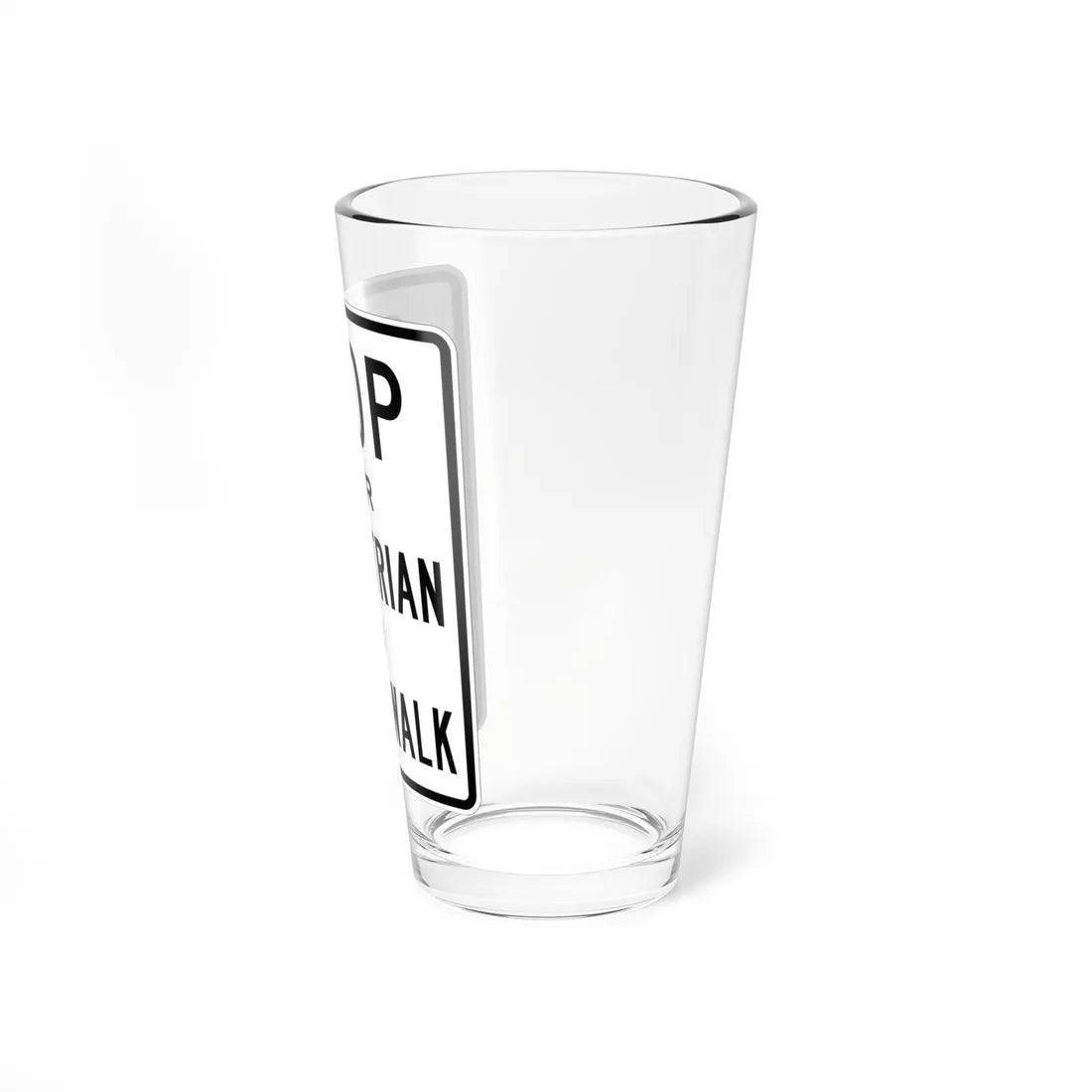 MUTCD-MN R1-X1 (Minnesota) (Road Sign) Pint Glass 16oz - Go Mug Yourself