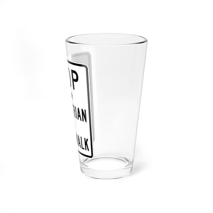 MUTCD-MN R1-X1 (Minnesota) (Road Sign) Pint Glass 16oz - Go Mug Yourself