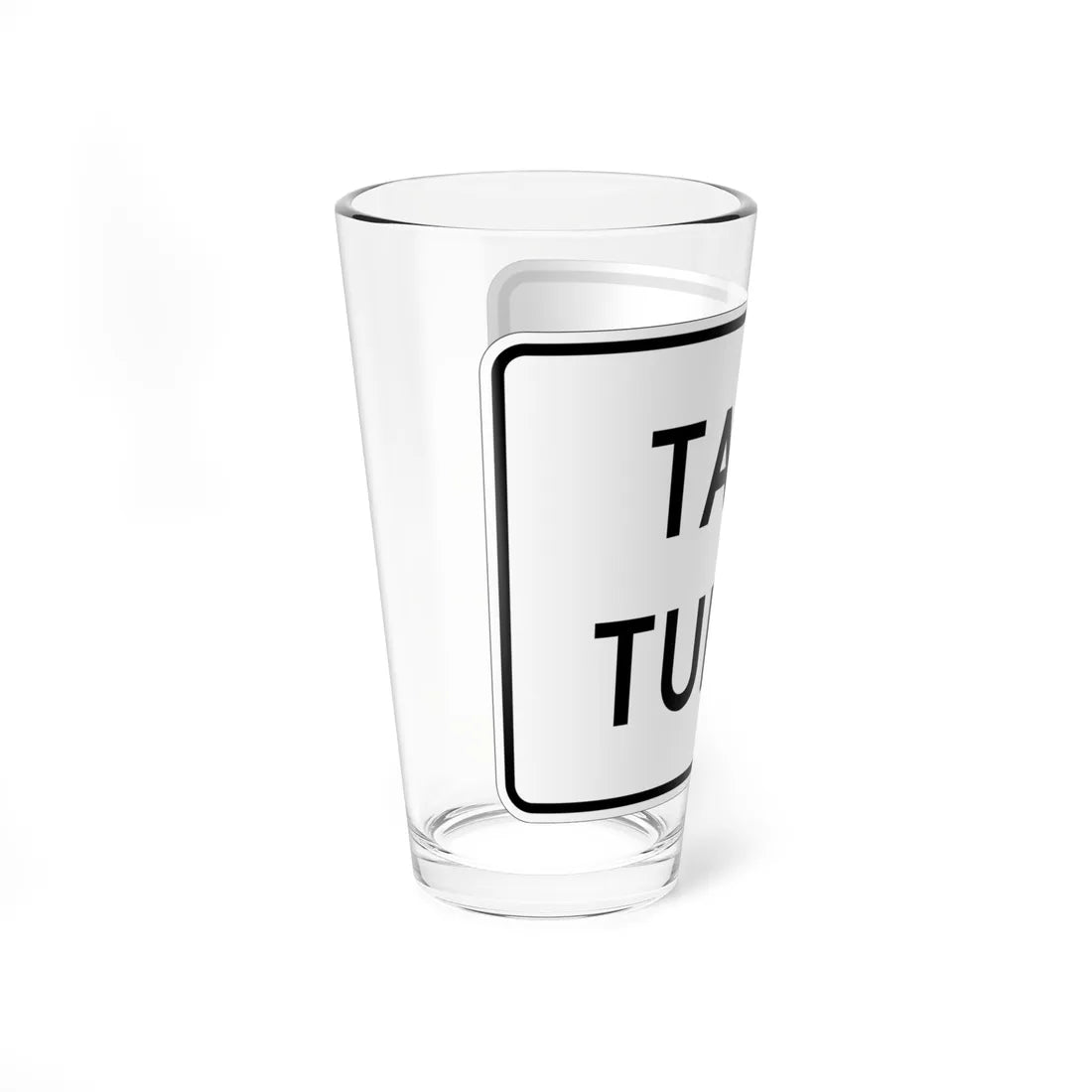 MUTCD-MN R1-X3P (Minnesota) (Road Sign) Pint Glass 16oz - Go Mug Yourself
