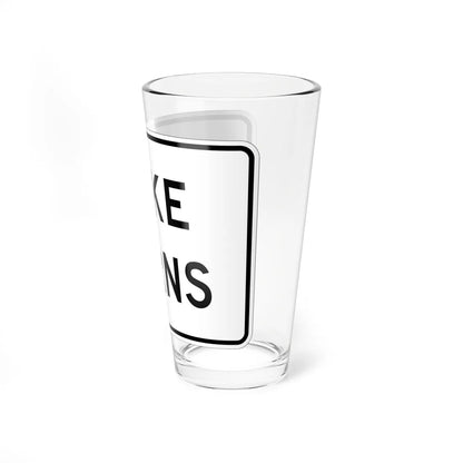 MUTCD-MN R1-X3P (Minnesota) (Road Sign) Pint Glass 16oz - Go Mug Yourself