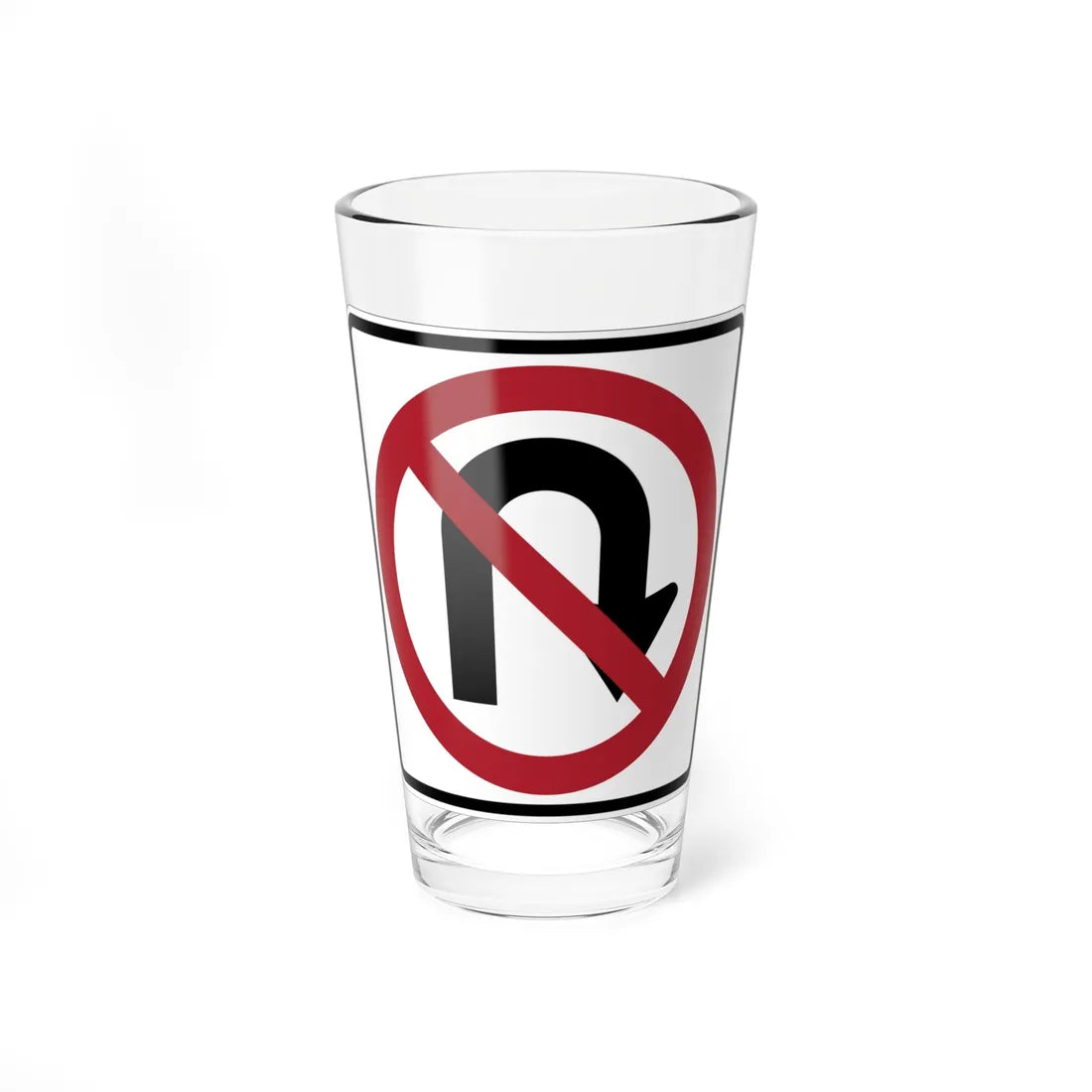 MUTCD-MN R3-4M (Minnesota) (Road Sign) Pint Glass 16oz - Go Mug Yourself