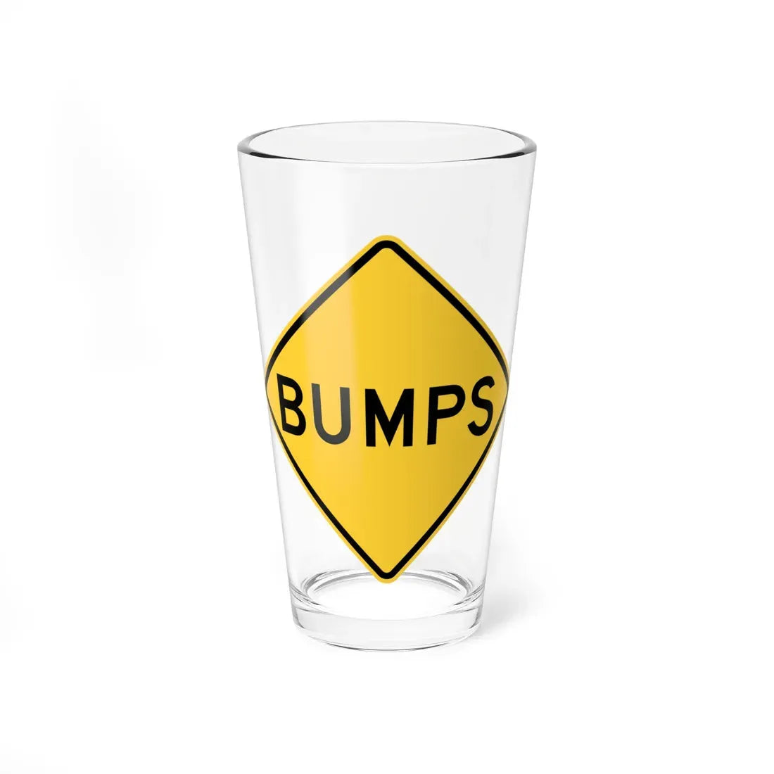 MUTCD-MN W8-1b (Minnesota) (Road Sign) Pint Glass 16oz 16oz - Go Mug Yourself