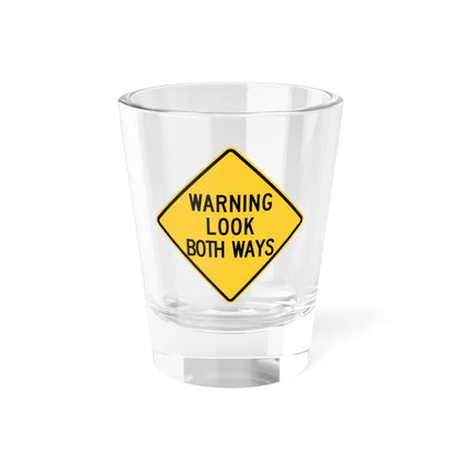 MUTCD-NE W10-6 (Nebraska) (Road Sign) Shot Glass 1.5oz 1.5oz - Go Mug Yourself